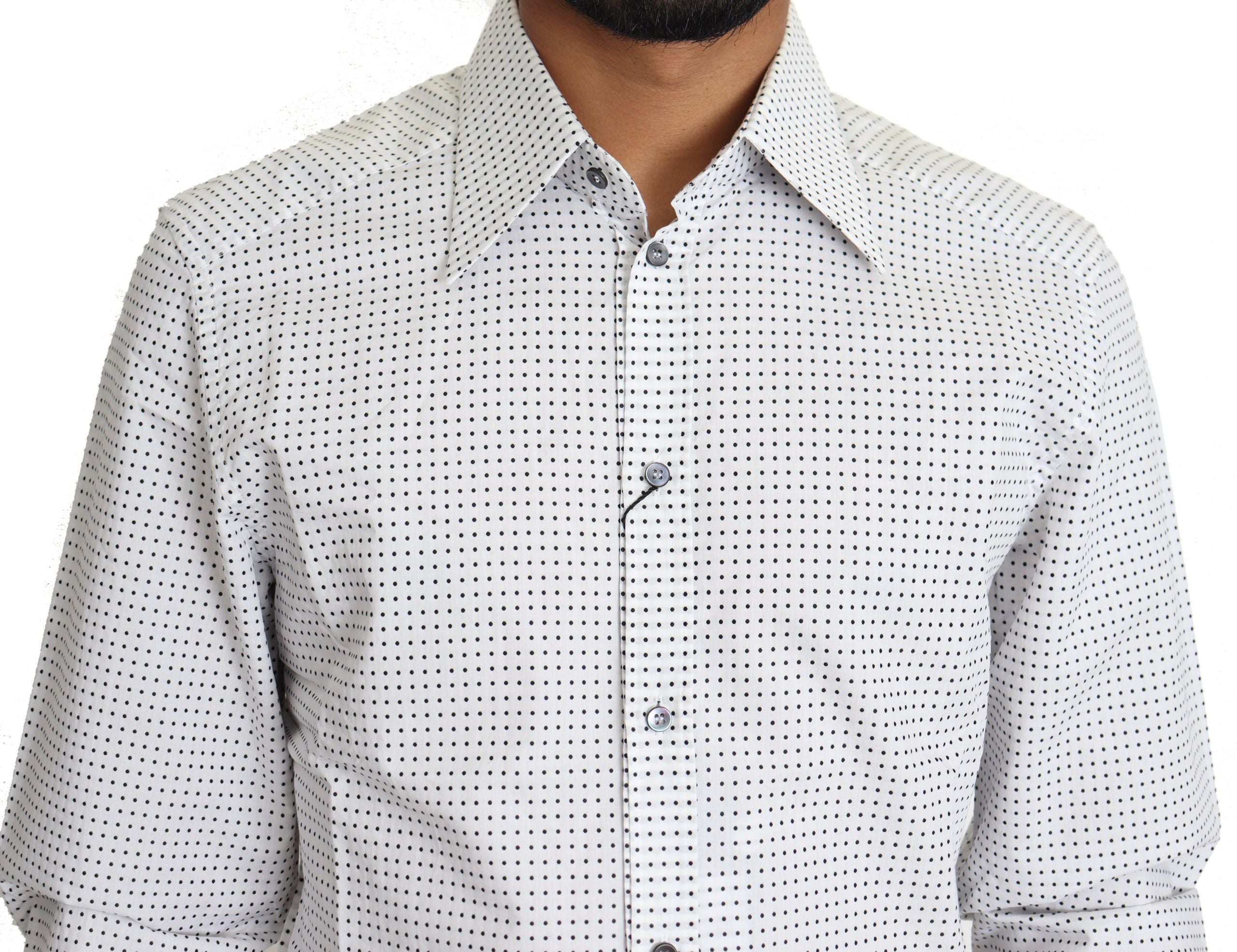 Dolce & Gabbana Elegant slim fit polka dot shirt